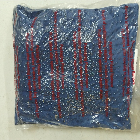 NEW! Love and Lights Beaded Square Throw Pillow Dark Blue - Threshold - 12"x12" - Picture 4 of 10